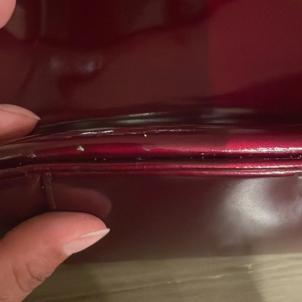 GUCCI BAMBOO HANDBAG WITH DETACHABLE CROSSBODY STRAP PATENT RED LEATHER​​​​ - Picture 8 of 16